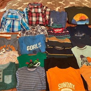 HUGE Boys Size S/M (6-8) Fall Clothing Bundle - Cat and Jack, Carters, Oshkosh